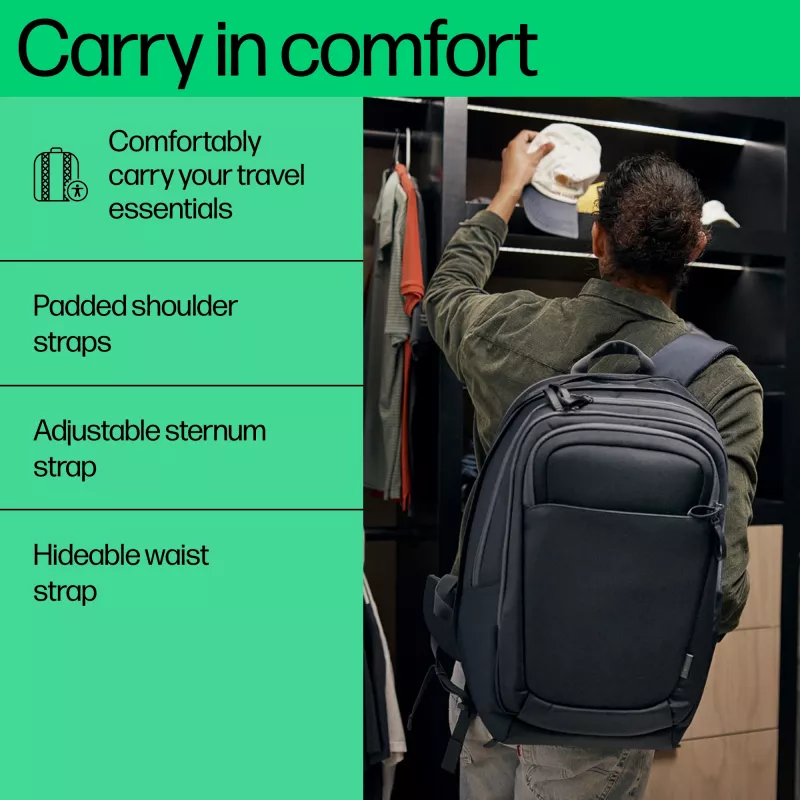 HP Travel Plus 30L 17-Zoll Laptop-Rucksack, Rucksack, 43,2 cm (17 Zoll), 1,08 kg