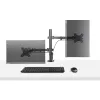 StarTech.com Monitorarm mit VESA-Laptophalterung, für einen Laptop (4,5 kg/9,9 lb) und ein einzelnes Display bis zu 32 Zoll (8 kg/17,6 lb), Schwarz, belüftete Ablage, verstellbare Laptop-Armhalterung, C-Klemme/Tischdurchführungsmontage