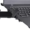 StarTech.com Monitorarm mit VESA-Laptophalterung, für einen Laptop (4,5 kg/9,9 lb) und ein einzelnes Display bis zu 32 Zoll (8 kg/17,6 lb), Schwarz, belüftete Ablage, verstellbare Laptop-Armhalterung, C-Klemme/Tischdurchführungsmontage