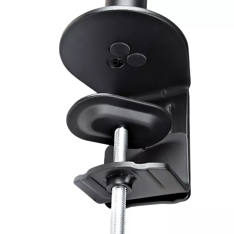 StarTech.com Monitorarm mit VESA-Laptophalterung, für einen Laptop (4,5 kg/9,9 lb) und ein einzelnes Display bis zu 32 Zoll (8 kg/17,6 lb), Schwarz, belüftete Ablage, verstellbare Laptop-Armhalterung, C-Klemme/Tischdurchführungsmontage