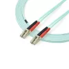 StarTech.com 5 m (16,4 ft) LC/UPC zu LC/UPC OM3 Multimode-Glasfaserkabel, Vollduplex 50/125 µm Zipcord-Glasfaserkabel, 100G, geringe Einfügedämpfung, LSZH-Glasfaser-Jumperkabel