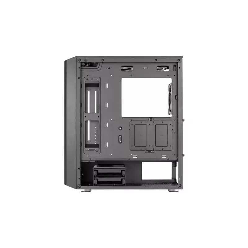 PC-Gehäuse AEROCOOL Interstellar Midi-Tower Schwarz — ATX, unterstützt bis zu 362 mm GPU, 163 mm CPU-Kühler, 3x120/360 mm Frontradiator