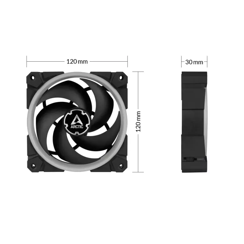 ARCTIC BioniX P120 A-RGB Druckoptimierter 120-mm-Lüfter mit A-RGB