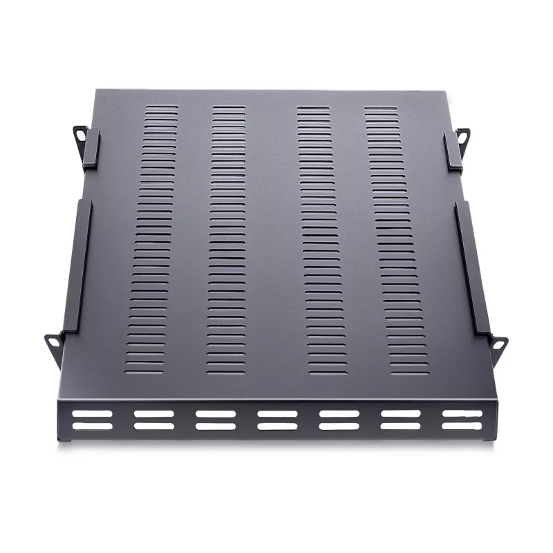 StarTech.com 1U 4-Post Adjustable Vented Server Rack Mount Shelf - 330lbs(150 kg) - 19.5 to 38in Adjustable Mounting Depth Universal Tray for 19 inch AV/ Network Equipment Rack - 27.5in Deep