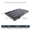 StarTech.com 1U 4-Post Adjustable Vented Server Rack Mount Shelf - 330lbs(150 kg) - 19.5 to 38in Adjustable Mounting Depth Universal Tray for 19 inch AV/ Network Equipment Rack - 27.5in Deep