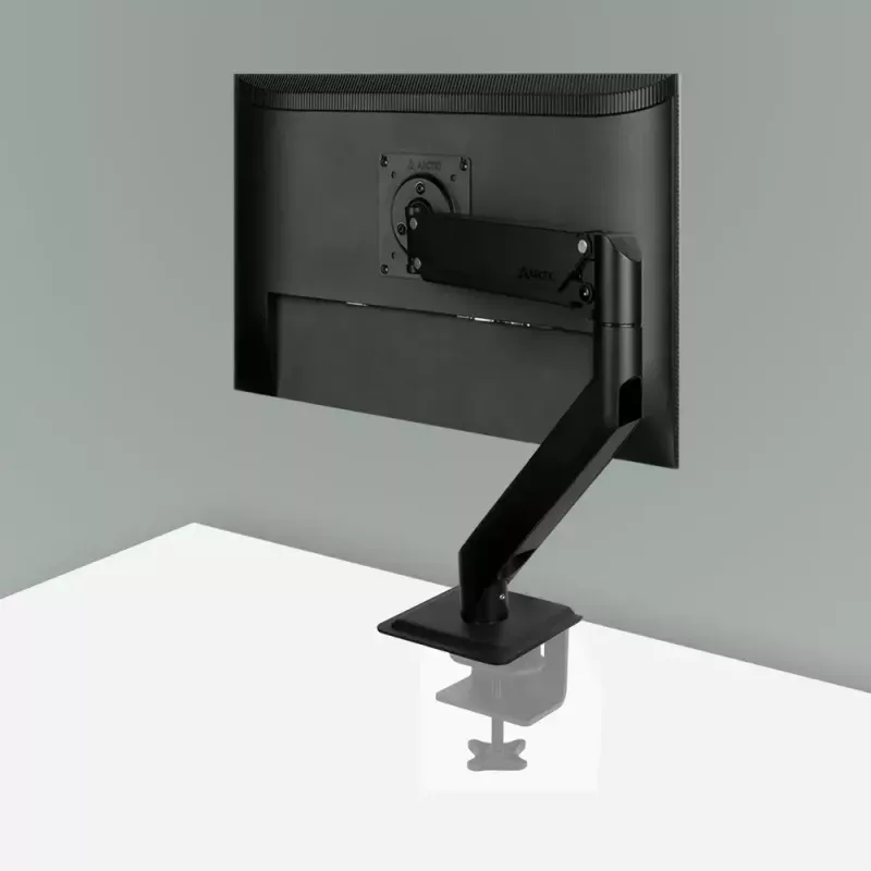 Desk Mount Gas Spring Monitor Arm Arctic X1-3D — für Bildschirme bis 43 Zoll / 10 kg, VESA 75x75–100x100, schwarz