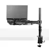 StarTech.com Laptop-Desk-Mount – Monitor- und Laptop-Halterung – Displays bis 34 Zoll (8 kg) & Laptops (4,5 kg) – Gelenkiger VESA-Laptoptischarm – Klemmen-/Tüllenmontage