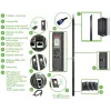 APC APDU9953 power distribution unit (PDU) 24 AC outlet(s) 0U Schwarz
