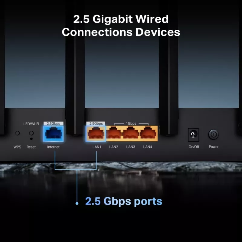 TP-Link Archer BE400 WLAN-Router 2.5 Gigabit Ethernet Dual-Band (2,4 GHz / 5 GHz) Schwarz
