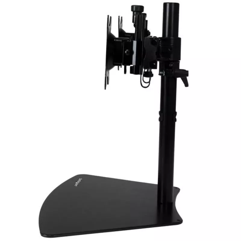StarTech.com Dual-Monitor-Ständer – Horizontal – Schwarz, freistehend, 8 kg, 61 cm (24 Zoll), 100 x 100 mm, Höhenverstellung, Schwarz
