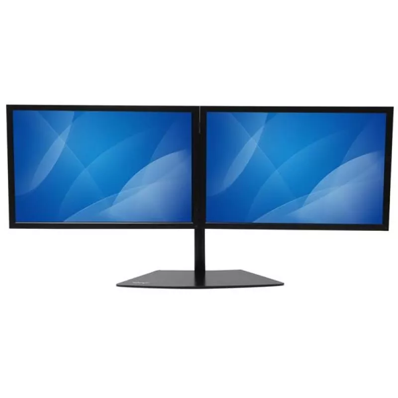 StarTech.com Dual-Monitor-Ständer – Horizontal – Schwarz, freistehend, 8 kg, 61 cm (24 Zoll), 100 x 100 mm, Höhenverstellung, Schwarz