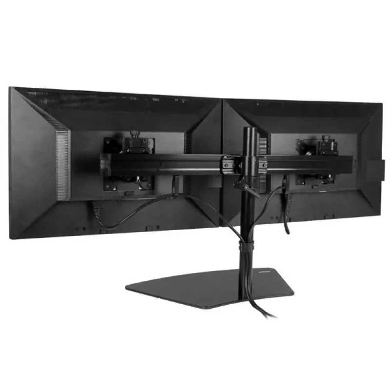 StarTech.com Dual-Monitor-Ständer – Horizontal – Schwarz, freistehend, 8 kg, 61 cm (24 Zoll), 100 x 100 mm, Höhenverstellung, Schwarz