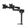 StarTech.com Doppelmonitor-Tischhalterung - verstellbar, Klemme, 13,6 kg, 30,5 cm (12 Zoll), 61 cm (24 Zoll), 100 x 100 mm, Schwarz