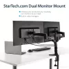 StarTech.com Doppelmonitor-Tischhalterung - verstellbar, Klemme, 13,6 kg, 30,5 cm (12 Zoll), 61 cm (24 Zoll), 100 x 100 mm, Schwarz