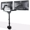 StarTech.com Schreibtischhalterung dualer Monitorarm, voll bewegliche Monitorhalterung für 2x VESA-Bildschirme bis 32 Zoll (8 kg), höhenverstellbar, Klemm-/Tischdurchführungshalterung, mechanische Feder