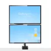 StarTech.com Schreibtischhalterung dualer Monitorarm, voll bewegliche Monitorhalterung für 2x VESA-Bildschirme bis 32 Zoll (8 kg), höhenverstellbar, Klemm-/Tischdurchführungshalterung, mechanische Feder