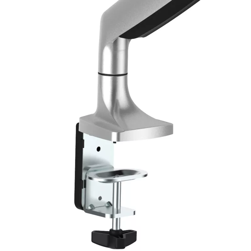 StarTech.com Schreibtisch-Monitorhalterung - Hochbelastbare ergonomische VESA-Monitorhalterung - Einzelner 9-kg-Bildschirm - Vollbeweglich, höhenverstellbar, gelenkig - Aluminium - Tischklemme/Tischdurchführung - Silber