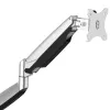 StarTech.com Schreibtisch-Monitorhalterung - Hochbelastbare ergonomische VESA-Monitorhalterung - Einzelner 9-kg-Bildschirm - Vollbeweglich, höhenverstellbar, gelenkig - Aluminium - Tischklemme/Tischdurchführung - Silber