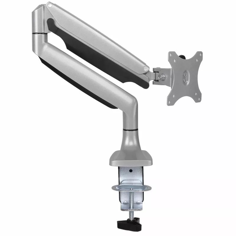 StarTech.com Schreibtisch-Monitorhalterung - Hochbelastbare ergonomische VESA-Monitorhalterung - Einzelner 9-kg-Bildschirm - Vollbeweglich, höhenverstellbar, gelenkig - Aluminium - Tischklemme/Tischdurchführung - Silber
