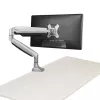 StarTech.com Schreibtisch-Monitorhalterung - Hochbelastbare ergonomische VESA-Monitorhalterung - Einzelner 9-kg-Bildschirm - Vollbeweglich, höhenverstellbar, gelenkig - Aluminium - Tischklemme/Tischdurchführung - Silber