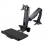 StarTech.com Sit-Stand-Monitorarm – schreibtischmontierbare, verstellbare Sit-Stand-Workstation-Arm für einzelnes 34-Zoll-VESA-Mount-Display – ergonomischer, artikulierender Stehschreibtisch-Konverter mit Tastaturablage