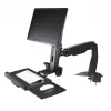 StarTech.com Sit-Stand-Monitorarm – schreibtischmontierbare, verstellbare Sit-Stand-Workstation-Arm für einzelnes 34-Zoll-VESA-Mount-Display – ergonomischer, artikulierender Stehschreibtisch-Konverter mit Tastaturablage