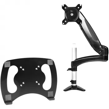 StarTech.com Schreibtischhalterung für Laptops – voll beweglicher Gelenkarm für Laptop oder einzelnen 34-Zoll-Monitor – VESA-Halterungsplatte für Laptops – ergonomisch verstellbarer Notebook-Ständer – Tischklemme