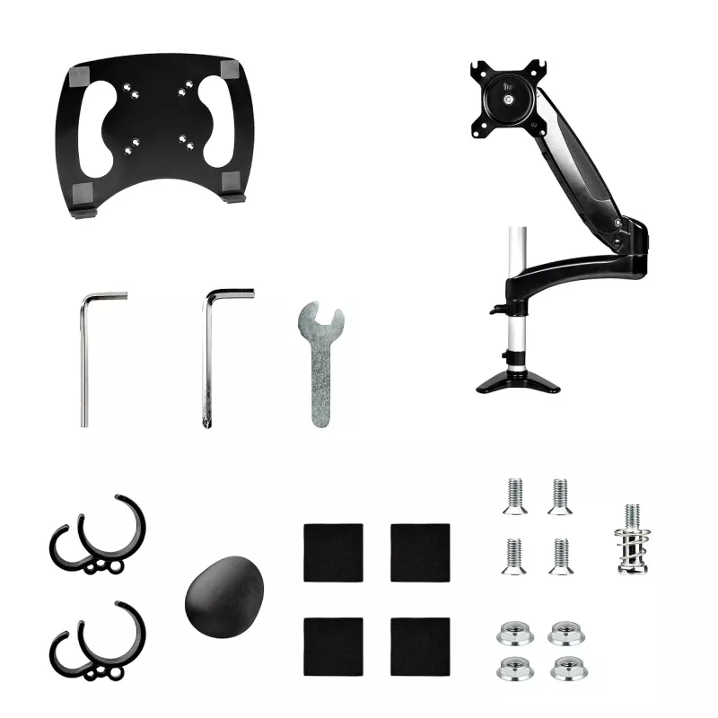 StarTech.com Schreibtischhalterung für Laptops – voll beweglicher Gelenkarm für Laptop oder einzelnen 34-Zoll-Monitor – VESA-Halterungsplatte für Laptops – ergonomisch verstellbarer Notebook-Ständer – Tischklemme