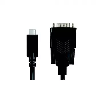 LogiLink AU0051A Videokabel-Adapter 1,2 m USB-C VGA D-Sub Schwarz