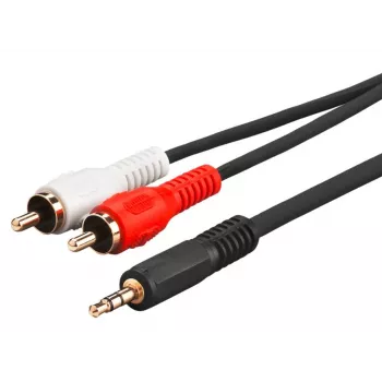 Microconnect AUDLC15G Audiokabel 15 m 3,5 mm 2 x RCA Schwarz