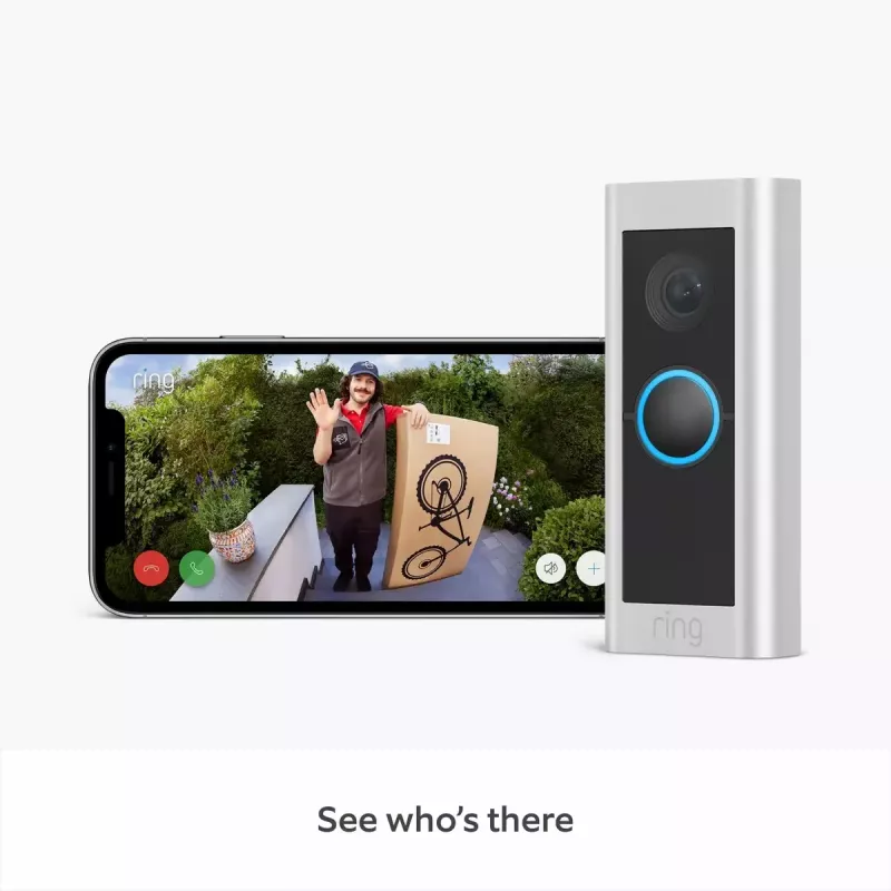 Videogegensprechanlage RING B0B2BNM4PV — kabellos, max. 1920×1080 Video, Nickelfinish, Wi‑Fi (802.11b/g/n/ax)
