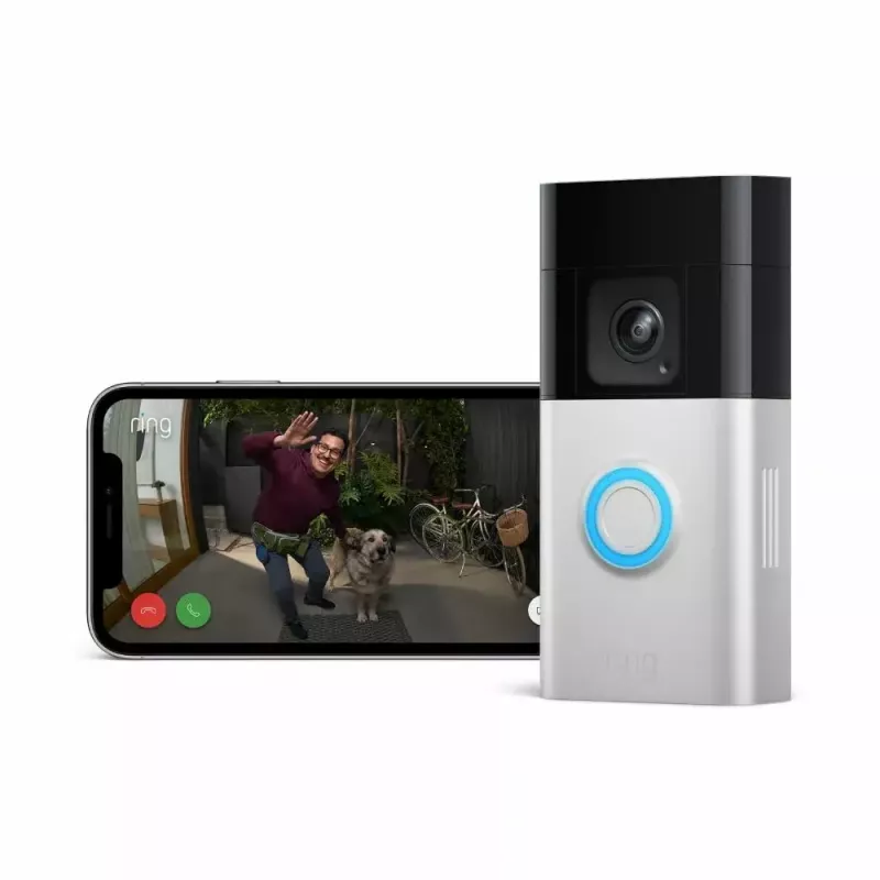 Videogegensprechanlage RING B0B2BNM4PV — kabellos, max. 1920×1080 Video, Nickelfinish, Wi‑Fi (802.11b/g/n/ax)