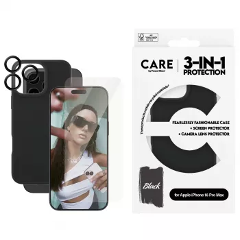 3-in-1 Bundle PanzerGlass CARE by Fashion iPhone 16 Pro Max