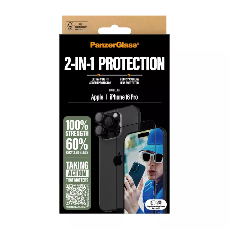 PanzerGlass 2-in-1 Bundle iPhone '24 6.3 Zoll Pro B2862+1284