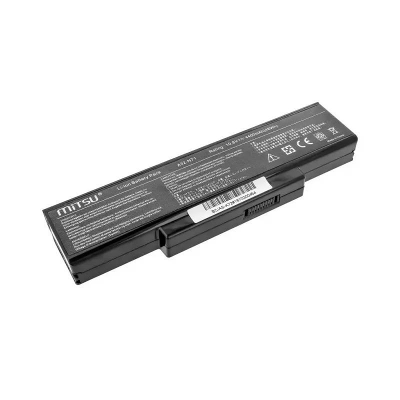 Batterie MITSU für ASUS K72 K73 N73 X77, 4400 mAh, 10,8–11,1 V