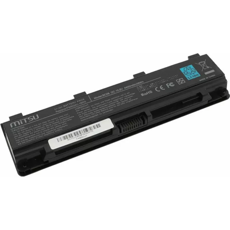 MITSU Laptop-Akku für Toshiba C850 / L800 / S855, 4400 mAh, 10,8–11,1 V
