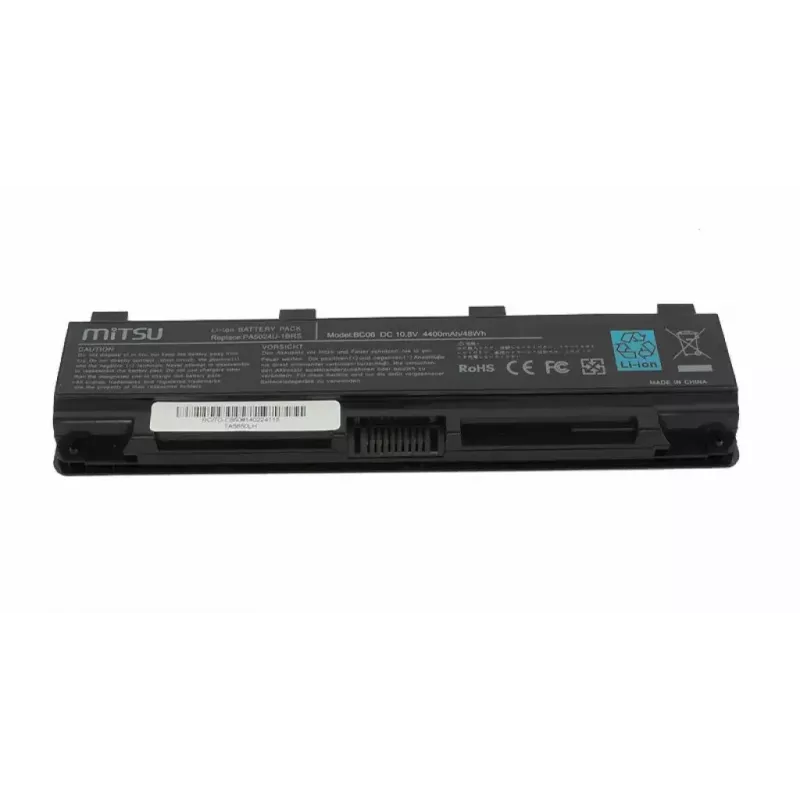 MITSU Laptop-Akku für Toshiba C850 / L800 / S855, 4400 mAh, 10,8–11,1 V