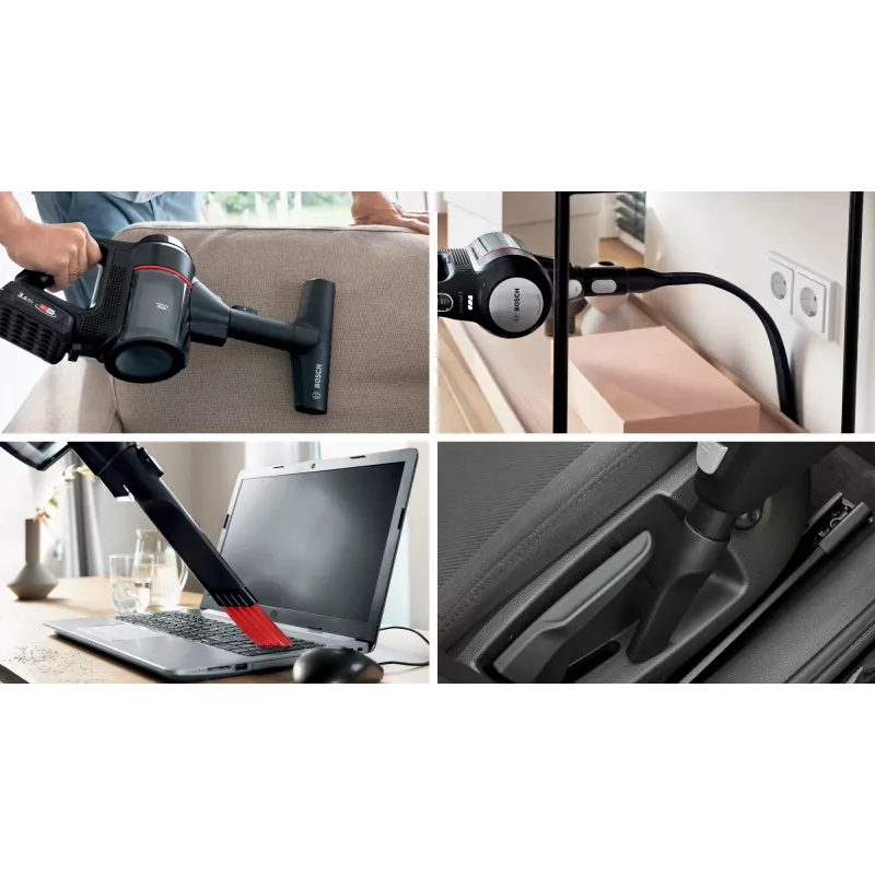 Bosch BCS712XXL Stabstaubsauger/elektrischer Besen Akku Trocken Beutellos 0,3 L Schwarz 3 Ah