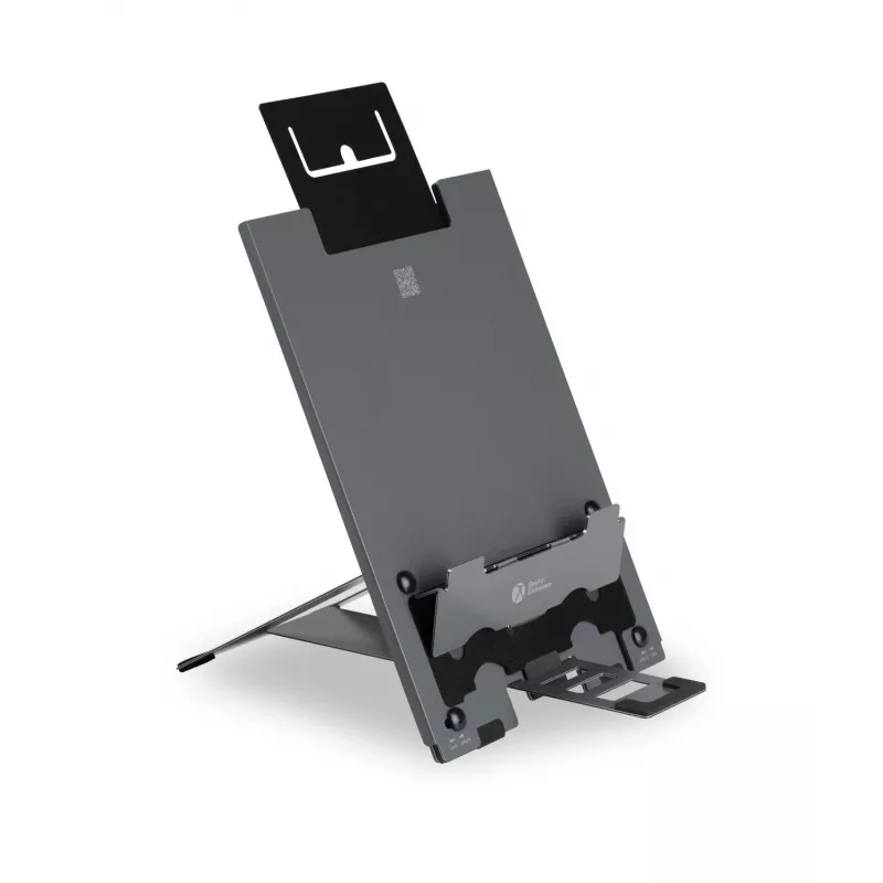 BakkerElkhuizen Ergo-Q Hybrid Pro, Laptop-Ständer, Schwarz, Dunkelgrau, Aluminium, Gummi, Stahl, 25,4 cm (10 Zoll), 40,6 cm (16 Zoll), 25,4 cm (10 Zoll)