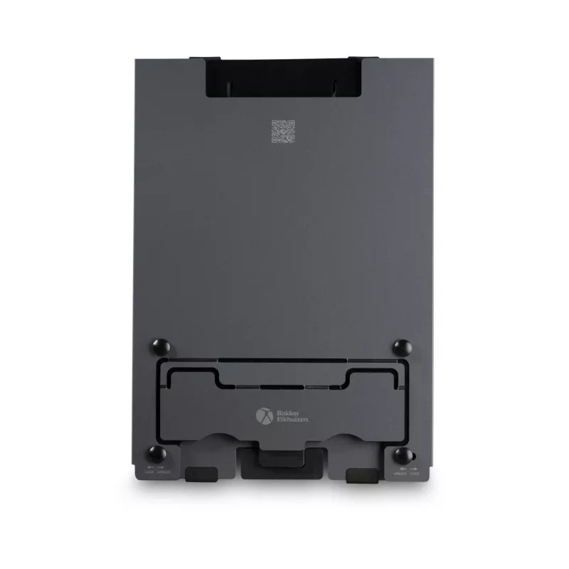 BakkerElkhuizen Ergo-Q Hybrid Pro, Laptop-Ständer, Schwarz, Dunkelgrau, Aluminium, Gummi, Stahl, 25,4 cm (10 Zoll), 40,6 cm (16 Zoll), 25,4 cm (10 Zoll)