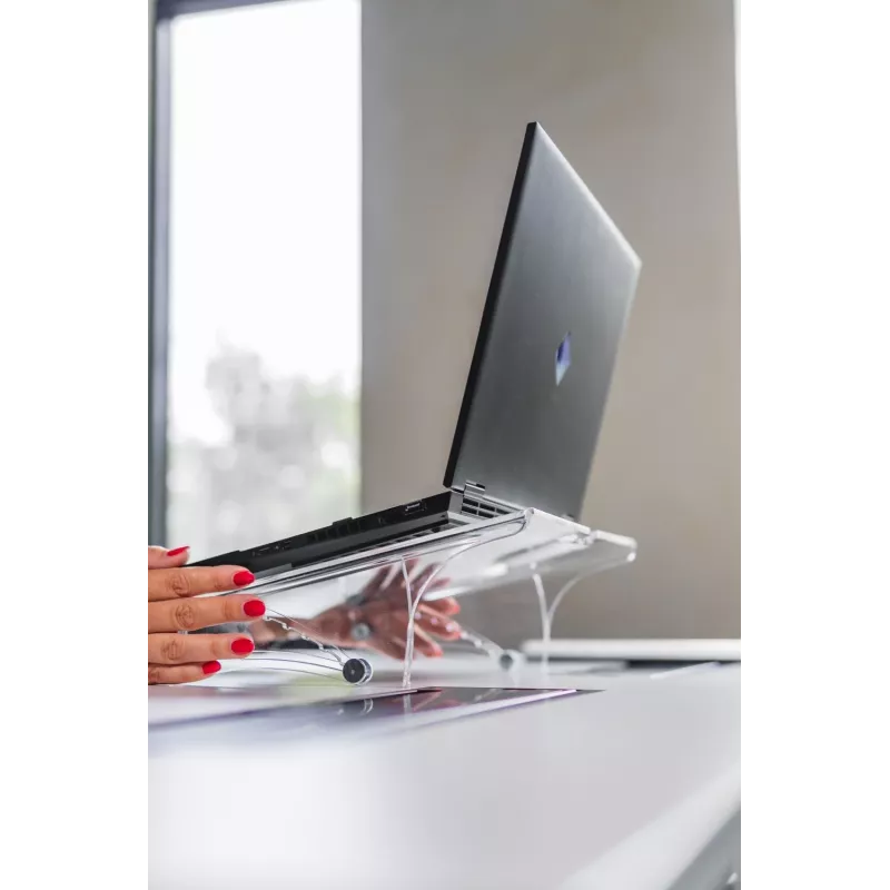 BakkerElkhuizen Q-note 350 Notebook-Ständer, Laptop-Ständer, Transparent, Kunststoff, Stahl, 25,4 cm (10 Zoll), 50,8 cm (20 Zoll), 110 - 230 mm