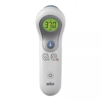 Braun BNT300WE digitales Körperthermometer Fernsensor-Thermometer Weiß Stirn Tasten