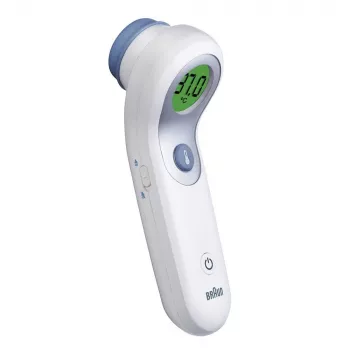 Braun BNT300WE digitales Körperthermometer Fernsensor-Thermometer Weiß Stirn Tasten