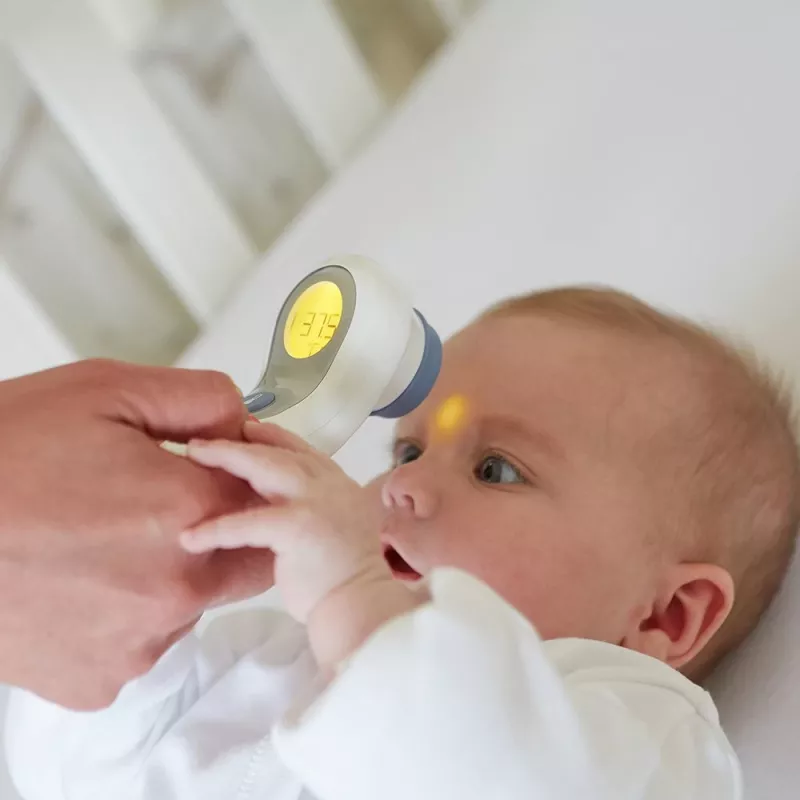 Braun BNT300WE digitales Körperthermometer Fernsensor-Thermometer Weiß Stirn Tasten