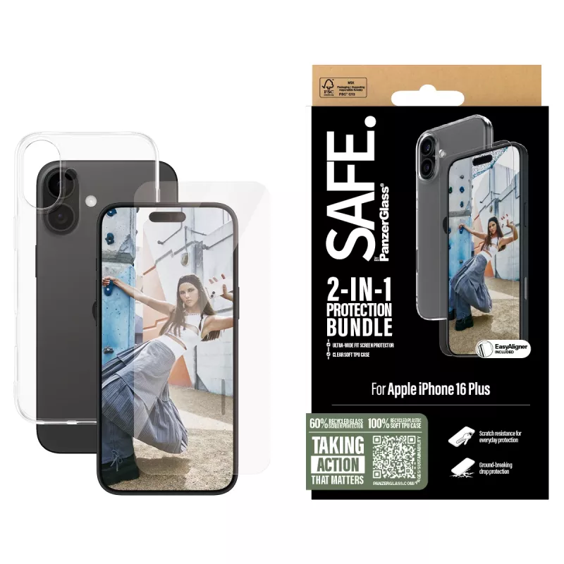PanzerGlass SAFE. by ® 2-in-1 Schutzpaket iPhone '24 6,7 Zoll