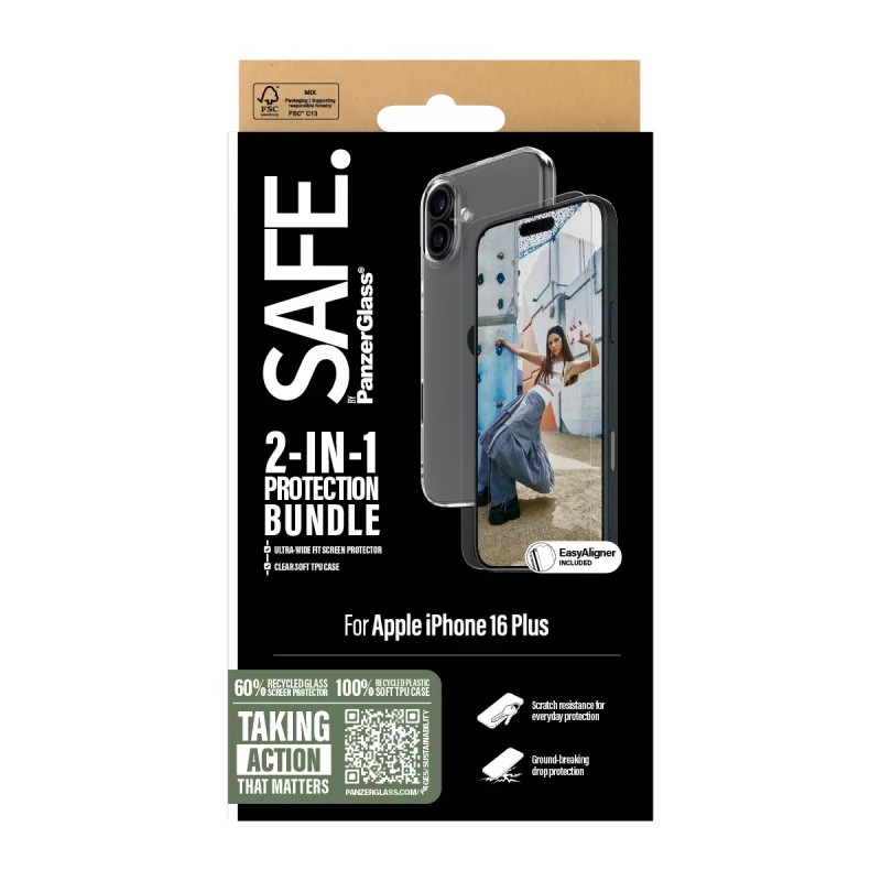 PanzerGlass SAFE. by ® 2-in-1 Schutzpaket iPhone '24 6,7 Zoll
