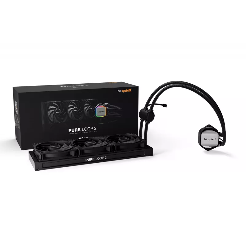 be quiet! Pure Loop 2 | 360mm Prozessor All-in-One-Flüssigkeitskühler 12 cm Schwarz 1 Stk.