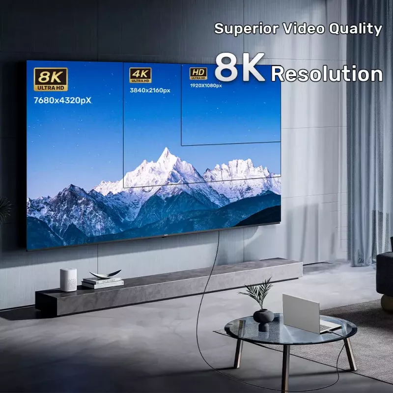 HDMI-Kabel Unitek C11085GY01-20M 20 m HDMI 2.1 48 Gbit/s 4K@144Hz 8K@60Hz Schwarz