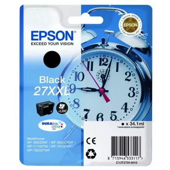 Epson Alarm clock 27XXL DURABrite Ultra Tintenpatrone 1 Stück Original Schwarz