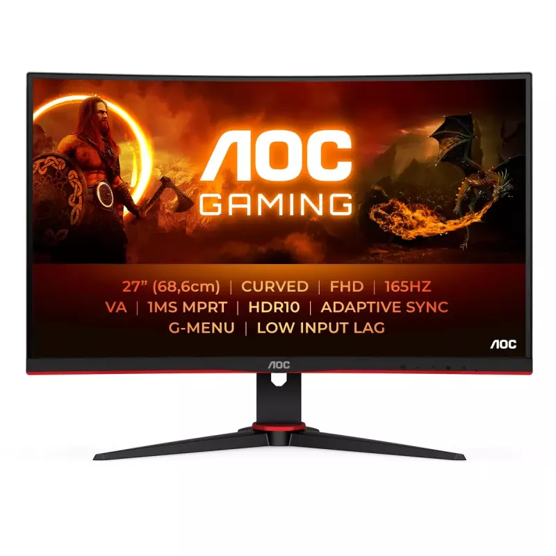 AOC G2 C27G2E/BK Computer Monitor 68,6 cm (27 Zoll) 1920 x 1080 Pixel Full HD Schwarz, Rot